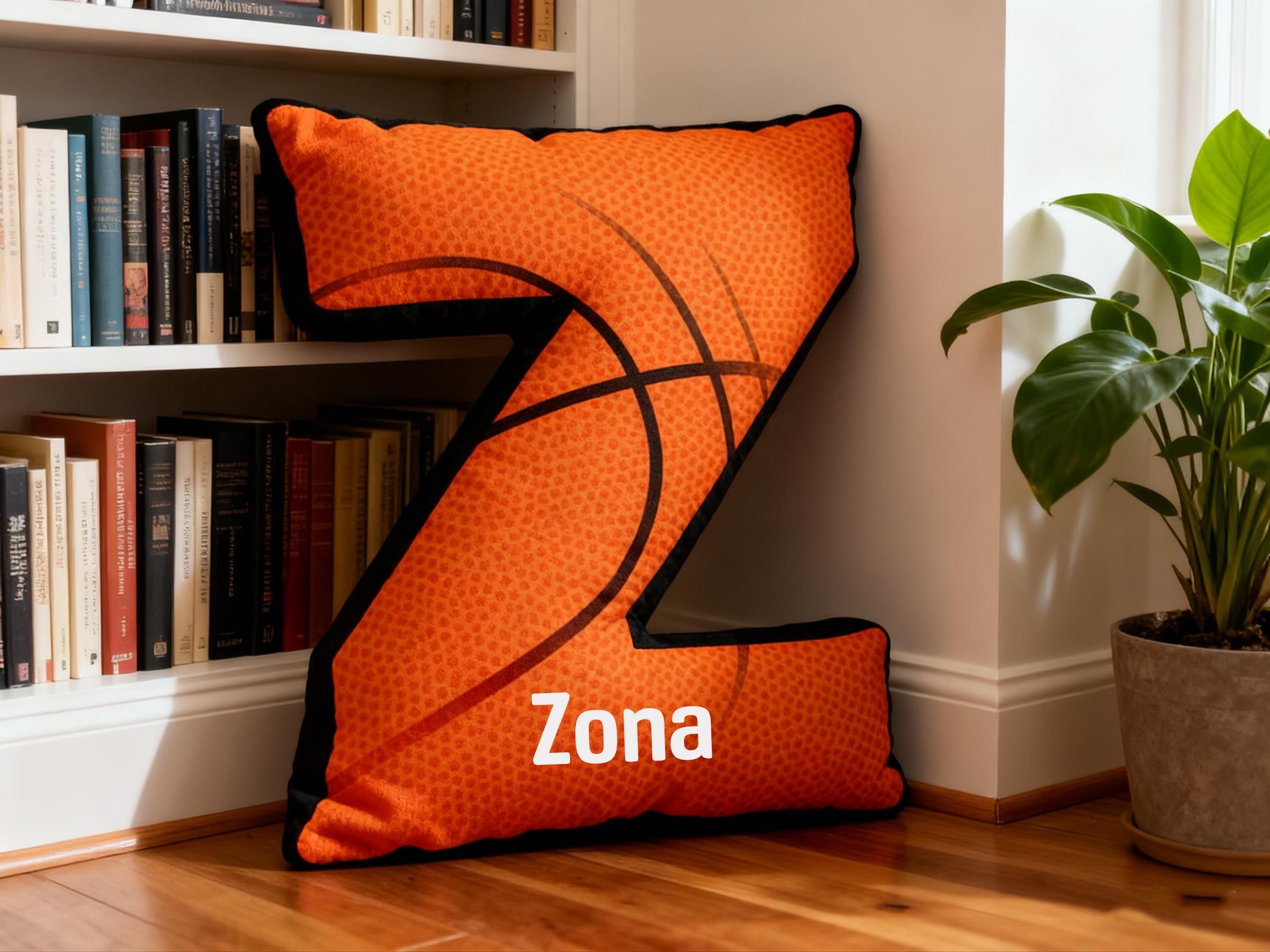 Personalized Initial Basketball Pillow with Custom Name For Basketball Lover Christmas Gifts