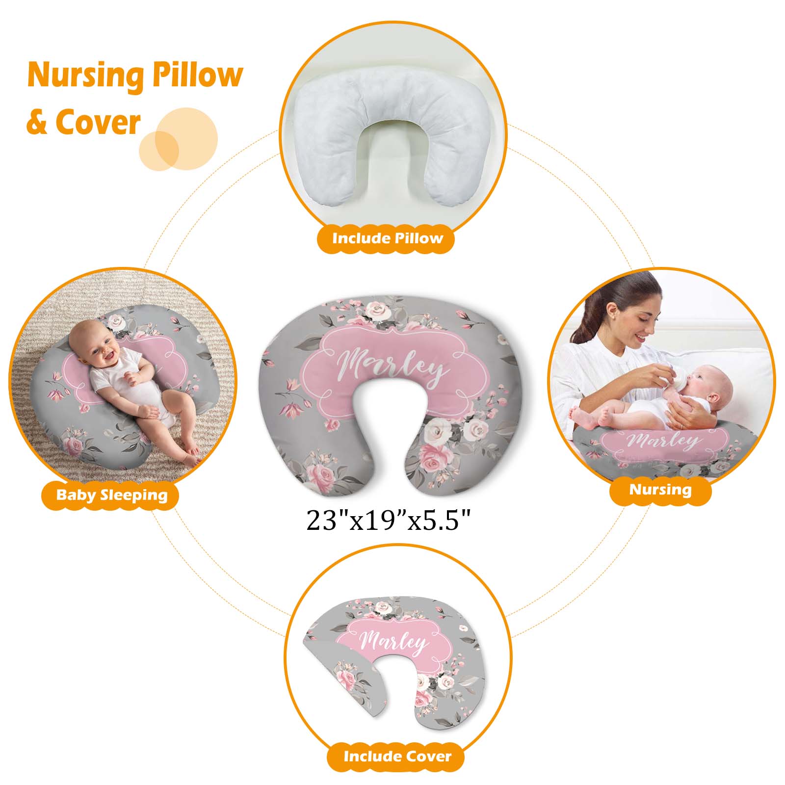 Personalized Baby Flower Car Seat Canopy| Canopyl27