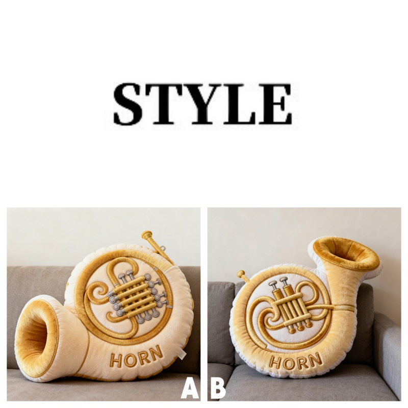 Personalized Realistic Horn Printed Pillow For Birthday Gift