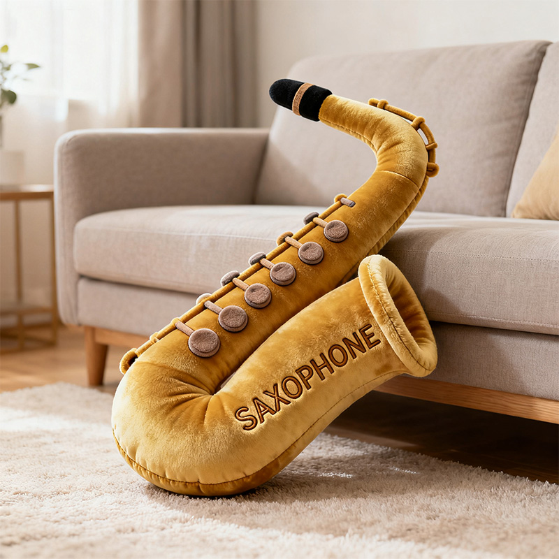 Personalized Saxophone Printed Pillow With Name For Saxophone Lovers