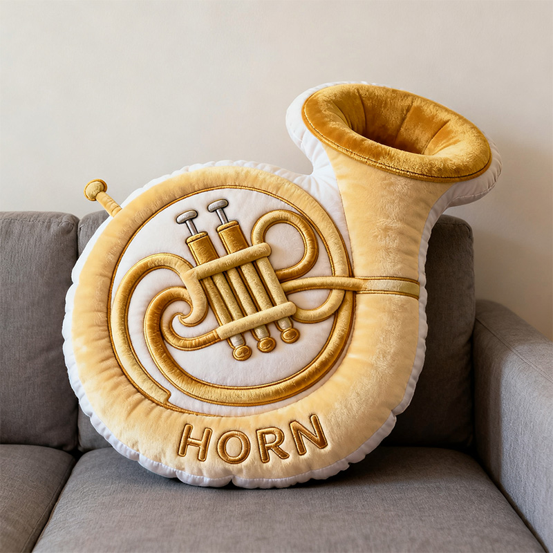 Personalized Realistic Horn Printed Pillow For Birthday Gift