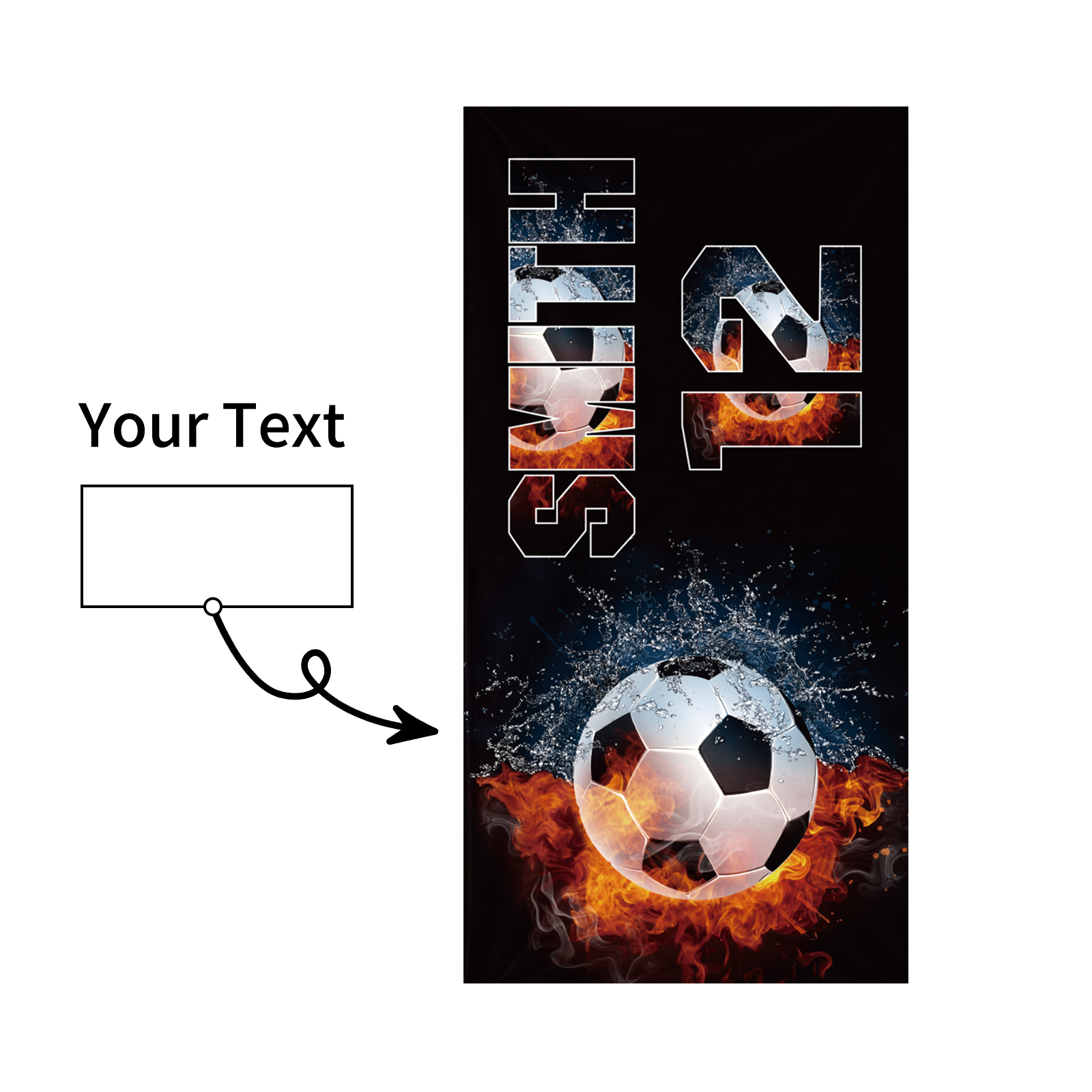 Personalized Soccer Beach Towel For Summer&Beach|DYTowel256