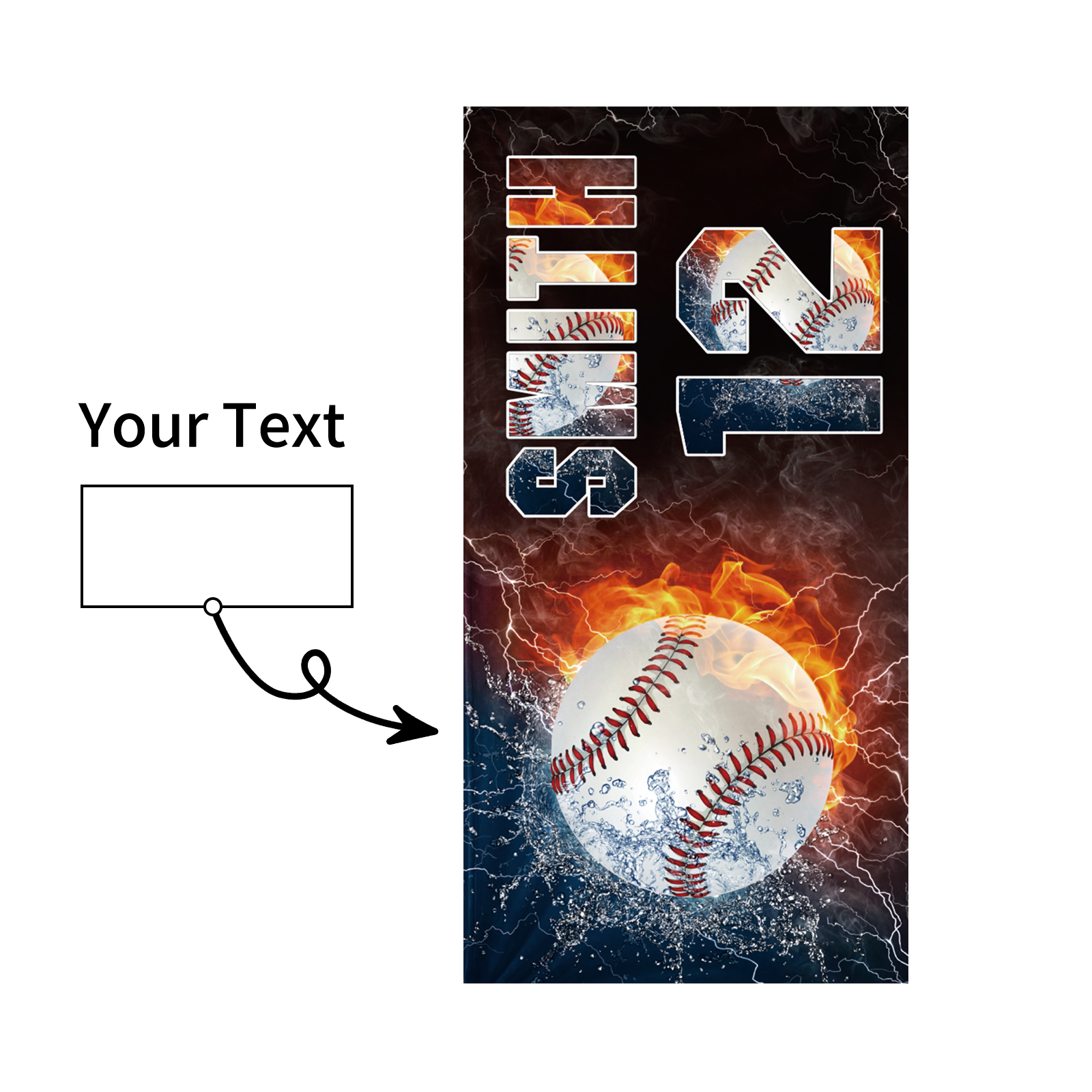 Personalized Softball Beach Towel For Summer&Beach|DYTowel250