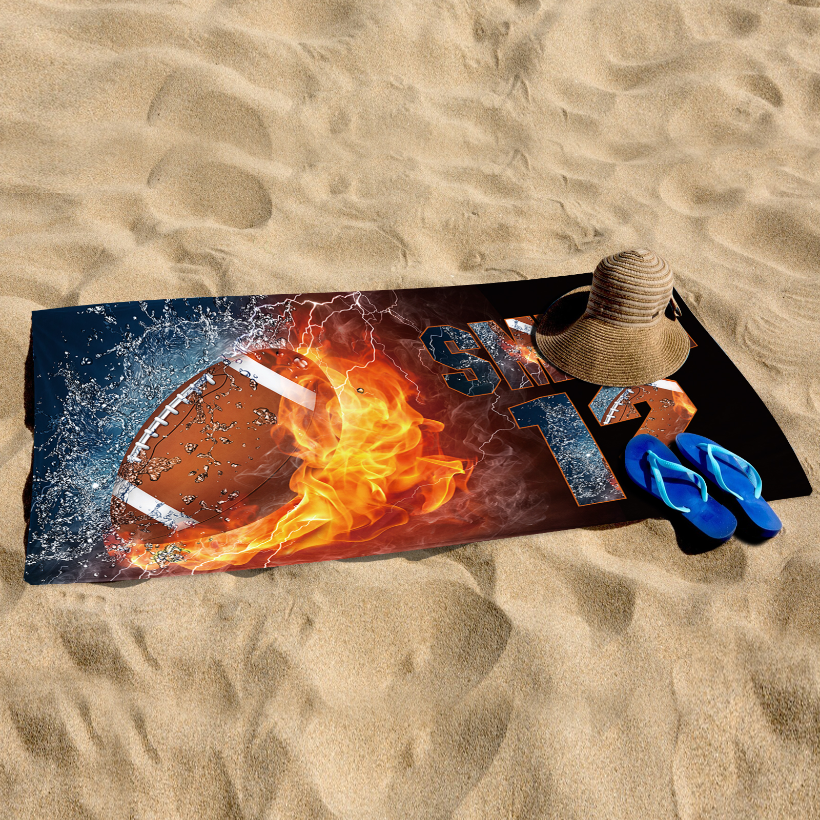 Personalized Football Beach Towel For Summer&Beach|DYTowel259