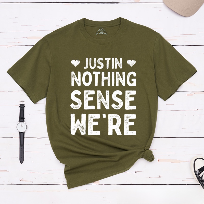 Personalized Retro Couple Nothing Makes Sense When We’re Apart T-Shirt Valentine's Day Matching T-Shirt for Husband Wife Boyfriend Girlfriend Gift