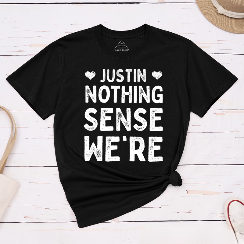 Personalized Retro Couple Nothing Makes Sense When We’re Apart T-Shirt Valentine's Day Matching T-Shirt for Husband Wife Boyfriend Girlfriend Gift