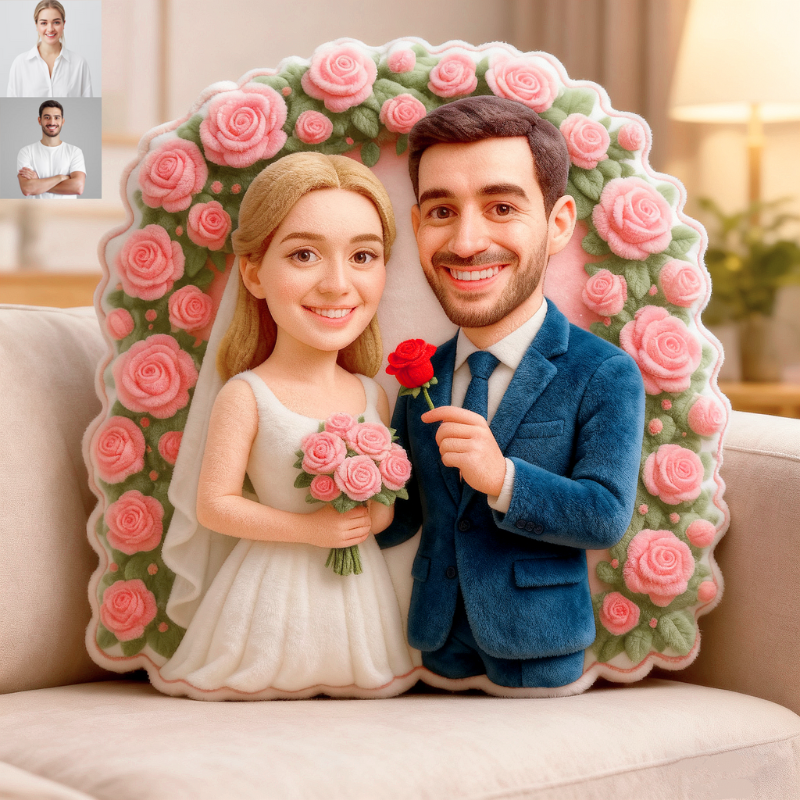 Personalized Wedding Portrait Printed Throw Pillows For wedding Gifts