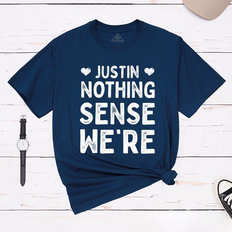 Personalized Retro Couple Nothing Makes Sense When We’re Apart T-Shirt Valentine's Day Matching T-Shirt for Husband Wife Boyfriend Girlfriend Gift
