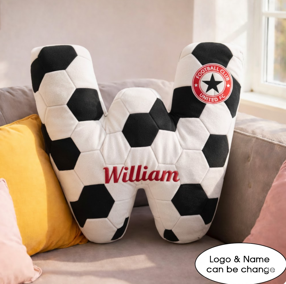 Personalized Soccer Printed Letter Pillows with Name and Logo For Kids and  Soccer Fans