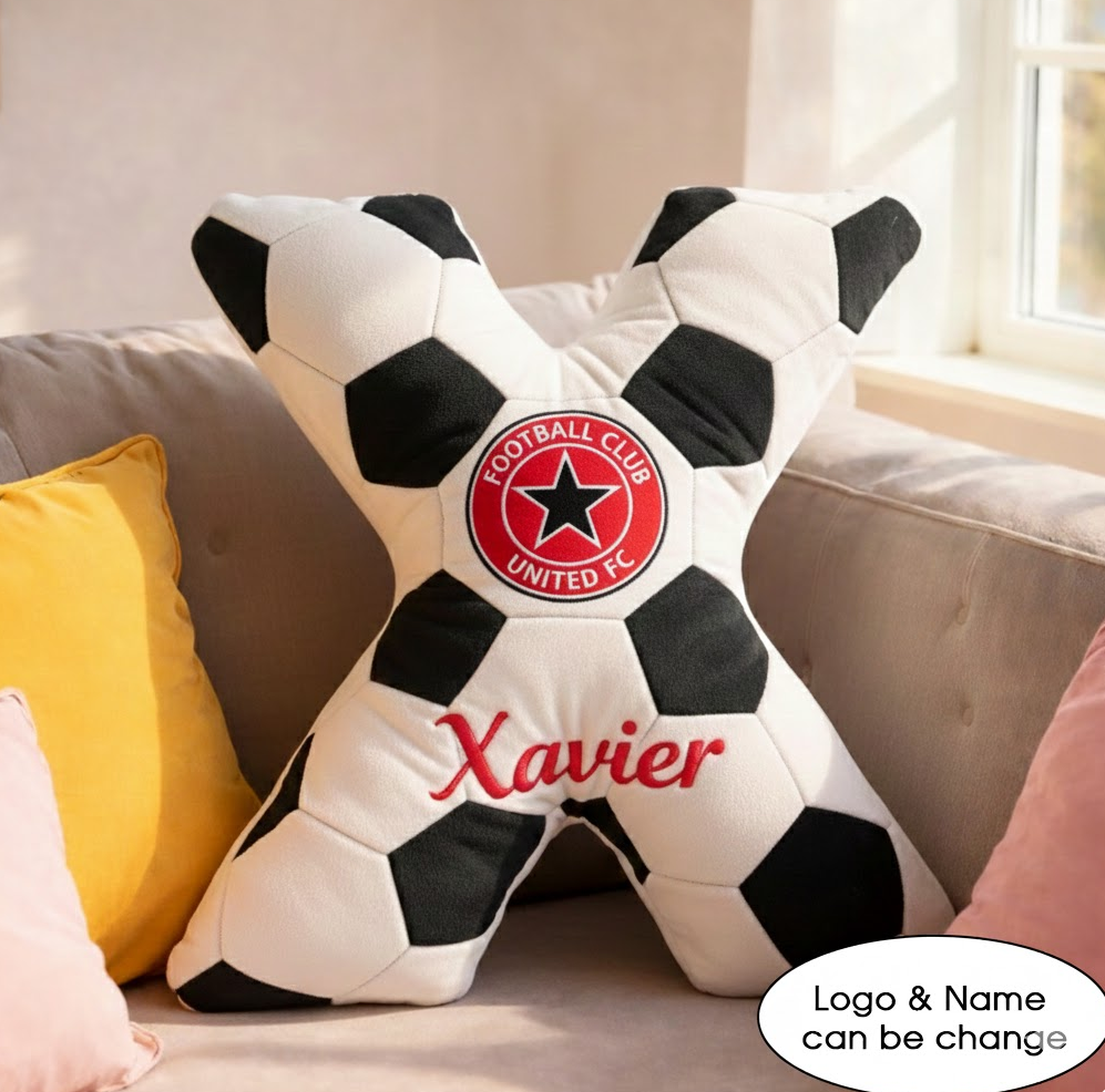 Personalized Soccer Printed Letter Pillows with Name and Logo For Kids and  Soccer Fans