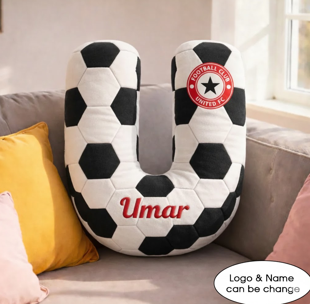 Personalized Soccer Printed Letter Pillows with Name and Logo For Kids and  Soccer Fans