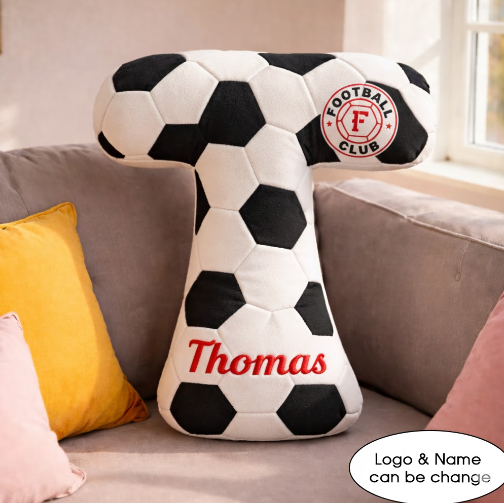 Personalized Soccer Printed Letter Pillows with Name and Logo For Kids and  Soccer Fans
