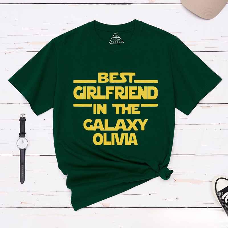 Personalized Best Couple in the Galaxy Matching Classic T-Shirts Honeymoon Shirt for Movie Lovers Valentines Day Just Married Shirt