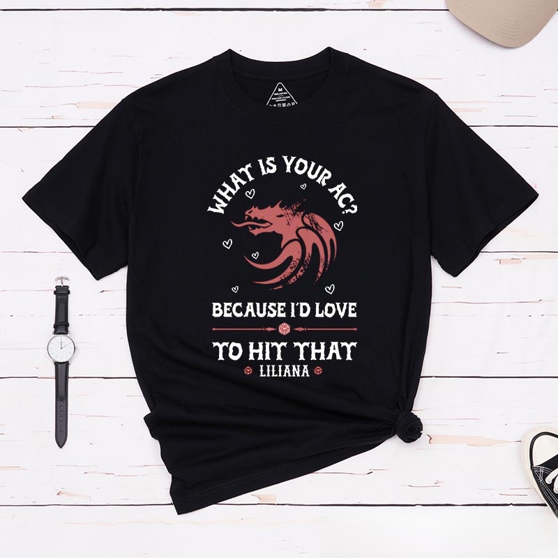 Personalized What is Your AC Couple Game Classic T-Shirts CRPG Video Game Tshirt Fantasy Game Shirt Valentine's Day