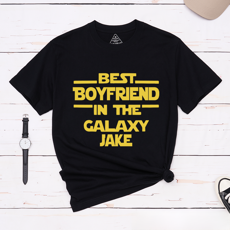 Personalized Best Couple in the Galaxy Matching Classic T-Shirts Honeymoon Shirt for Movie Lovers Valentines Day Just Married Shirt