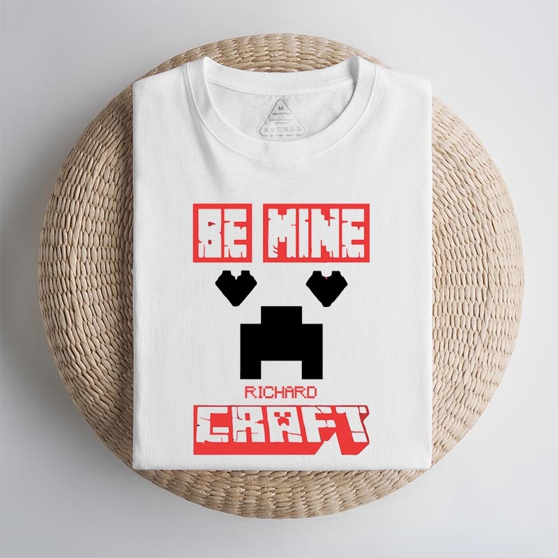 Personalized be Mine Classic T-Shirts Pixel Building Video Game Tshirt Fantasy Game Shirt