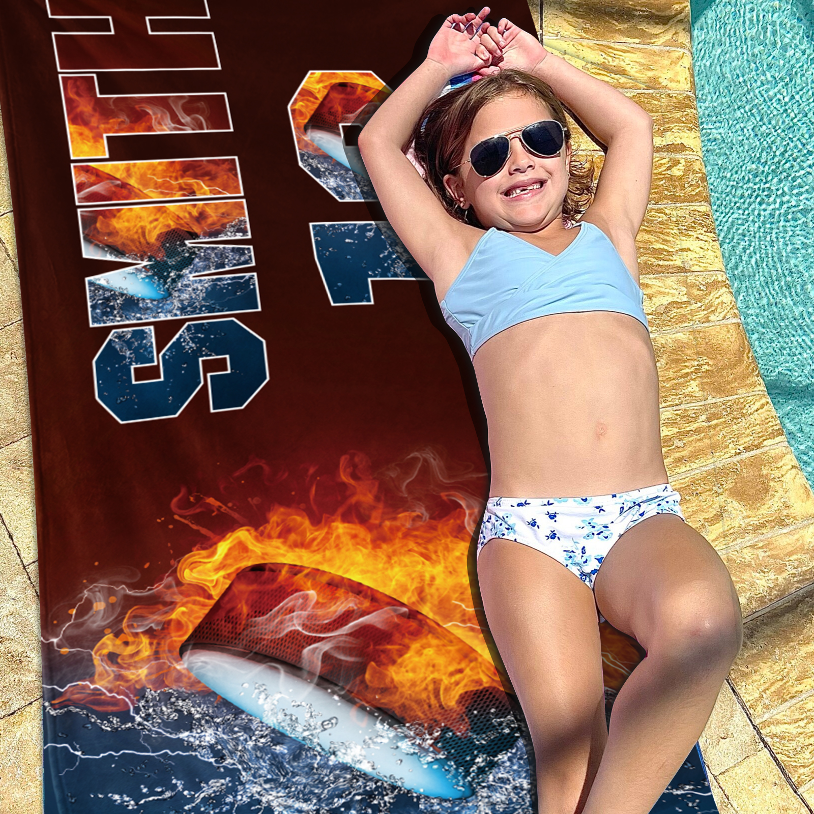 Personalized Hockey Beach Towel For Summer&Beach|DYTowel258