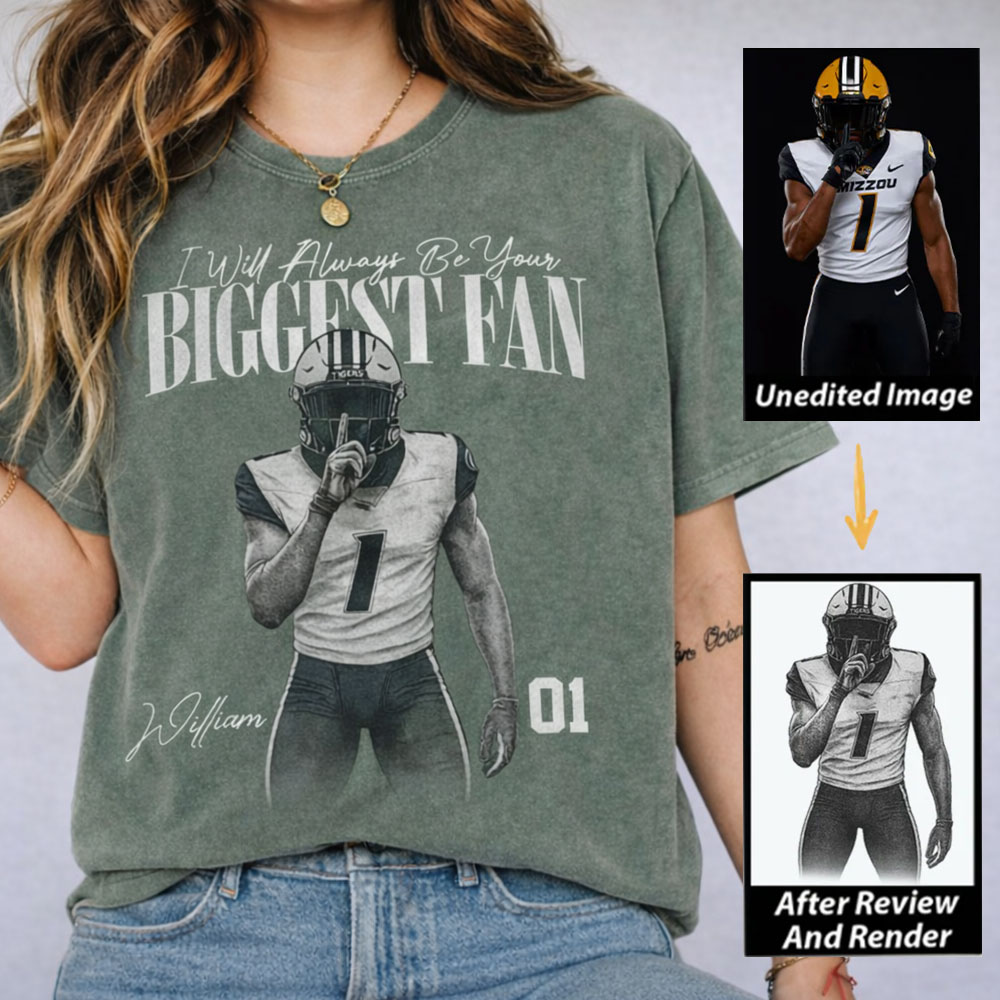 I'll Always Be Your Biggest Fan - Washed Tee Retro Bootleg Shirt For Football Players