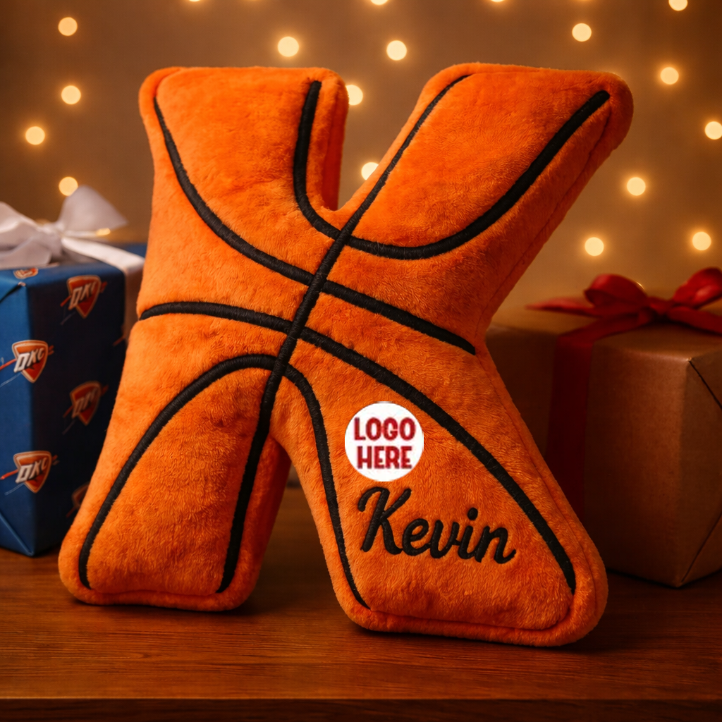 Personalized Basketball Pillow with Custom Name and Logo For Basketball Lovers