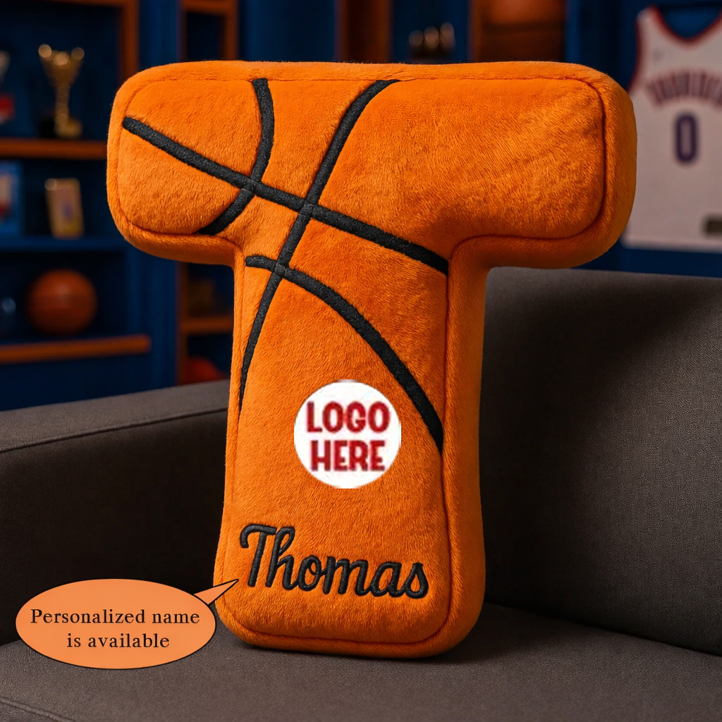 Personalized Basketball Pillow with Custom Name and Logo For Basketball Lovers