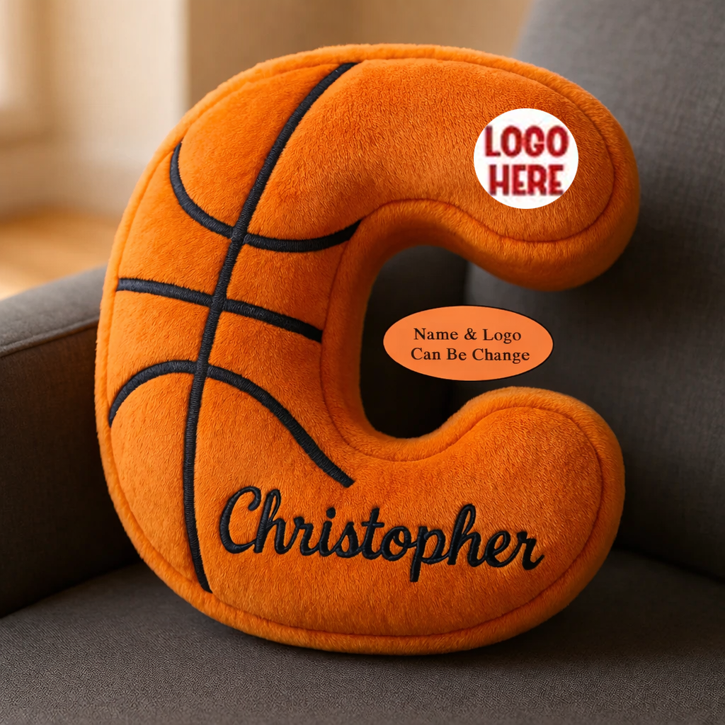 Personalized Basketball Pillow with Custom Name and Logo For Basketball Lovers