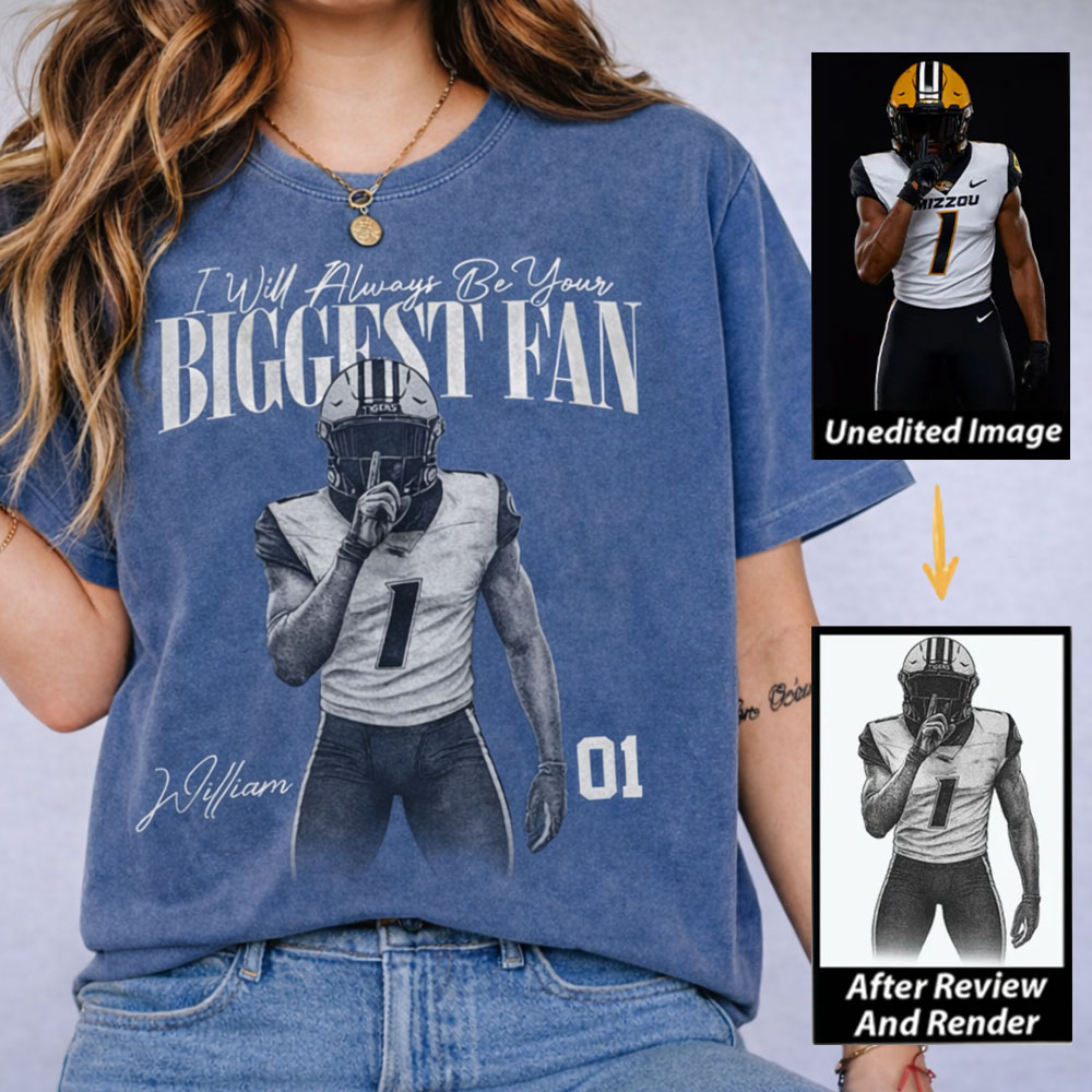 I'll Always Be Your Biggest Fan - Washed Tee Retro Bootleg Shirt For Football Players