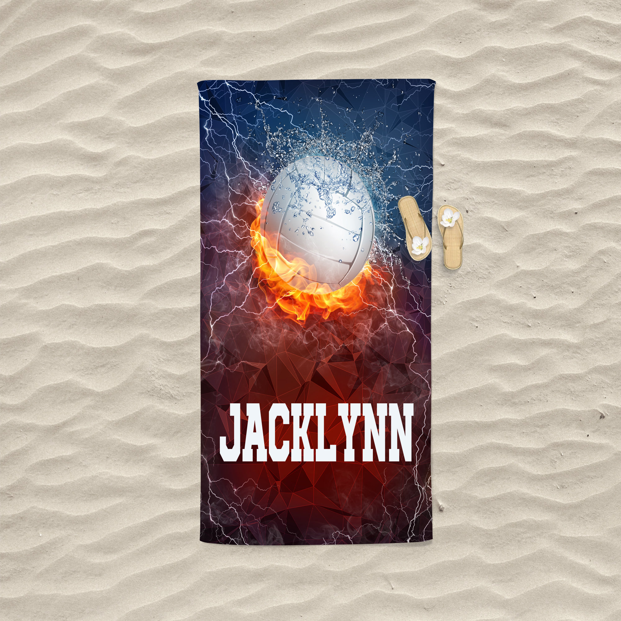 Personalized Volleyball Beach Towel For Summer&Beach|DYTowel352