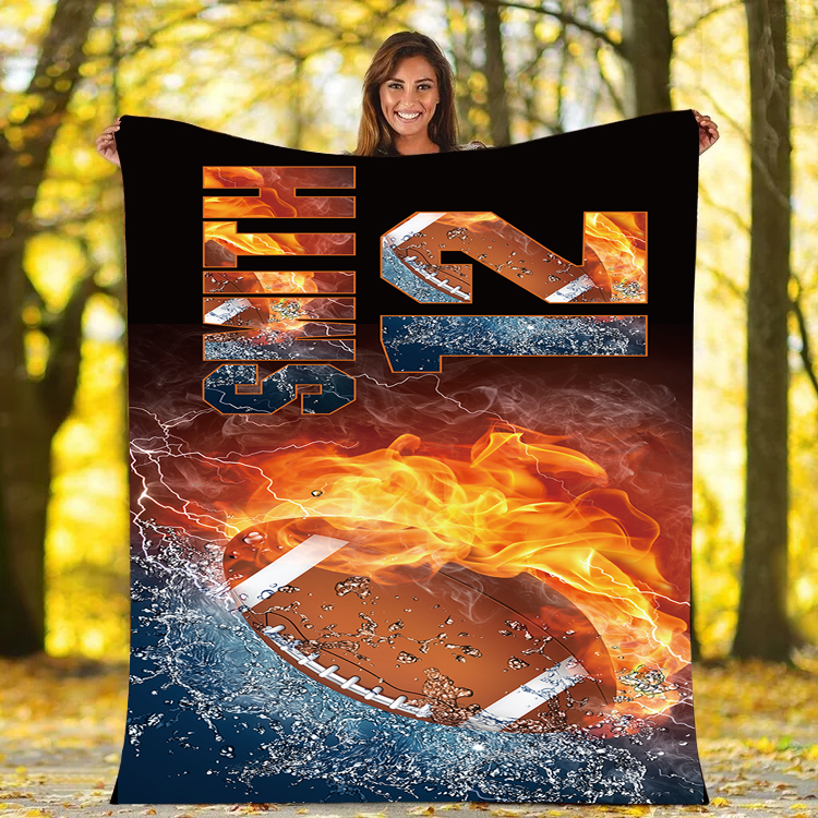 Personalized Football Blanket For Comfort & Unique|BKKid223