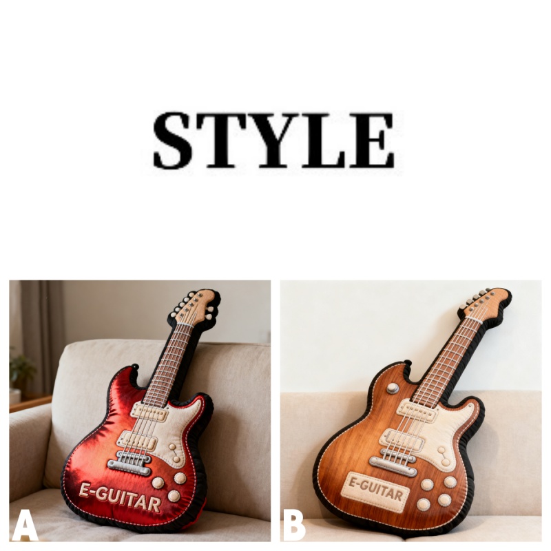 Personalized Guitar Printed Pillow With Name For Guitar Lovers