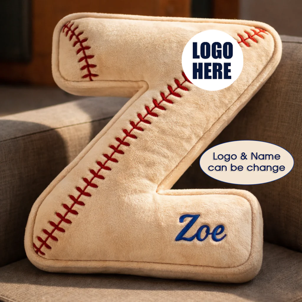 Personalized Baseball Printed Pillow With Name and Logo For Baseball Fans