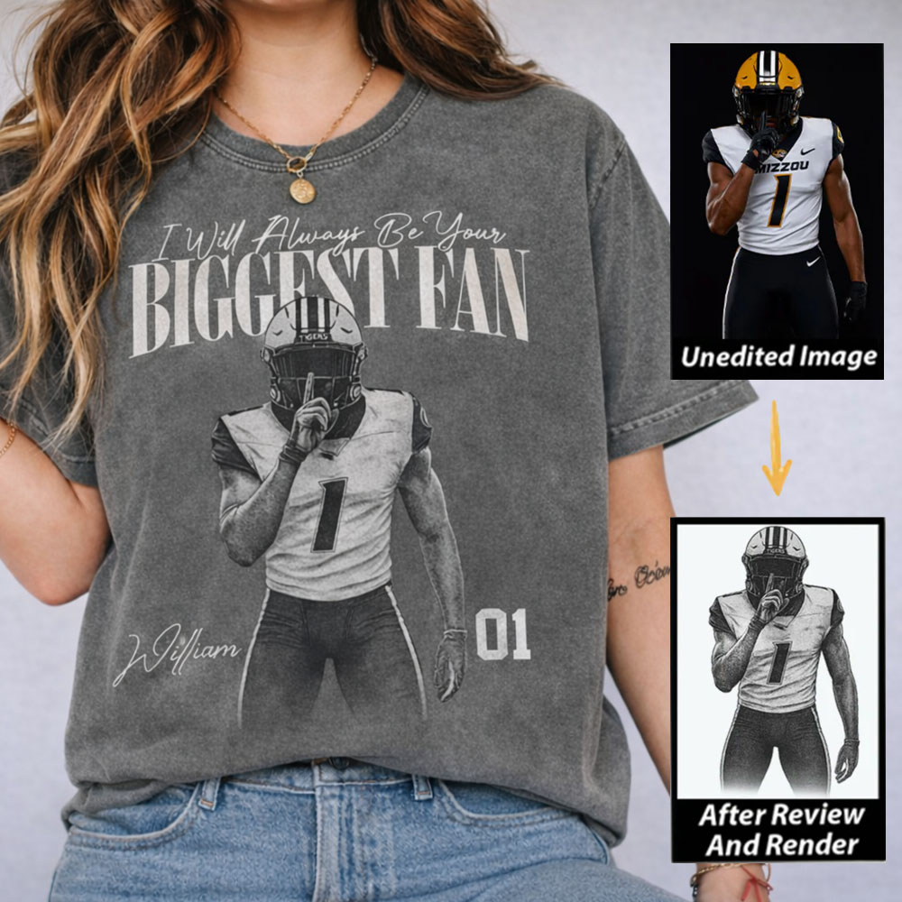 I'll Always Be Your Biggest Fan - Washed Tee Retro Bootleg Shirt For Football Players