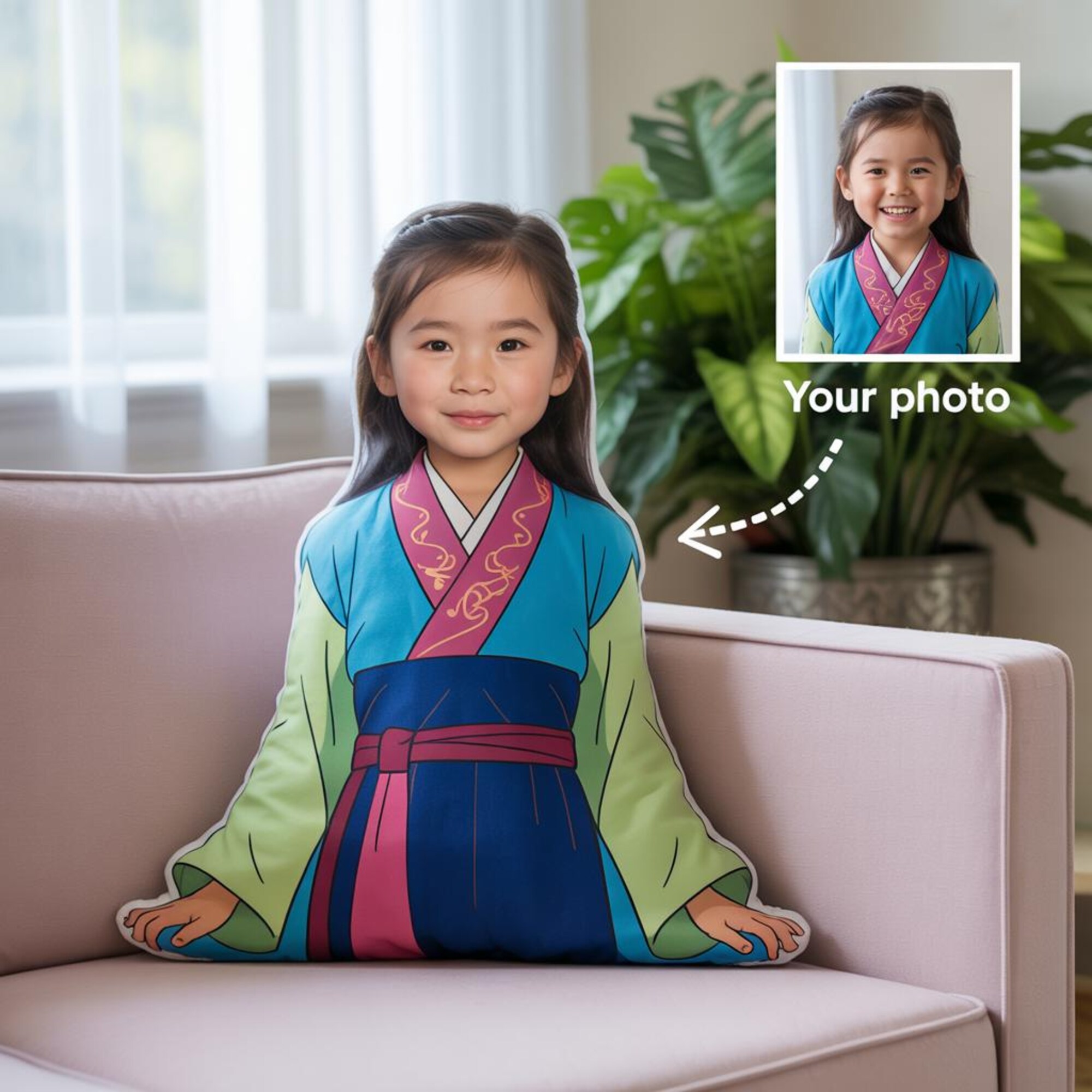 Personalized Princess Photo Custom Pattern 3D Printed Pillow For Newborn Kids Children Gift