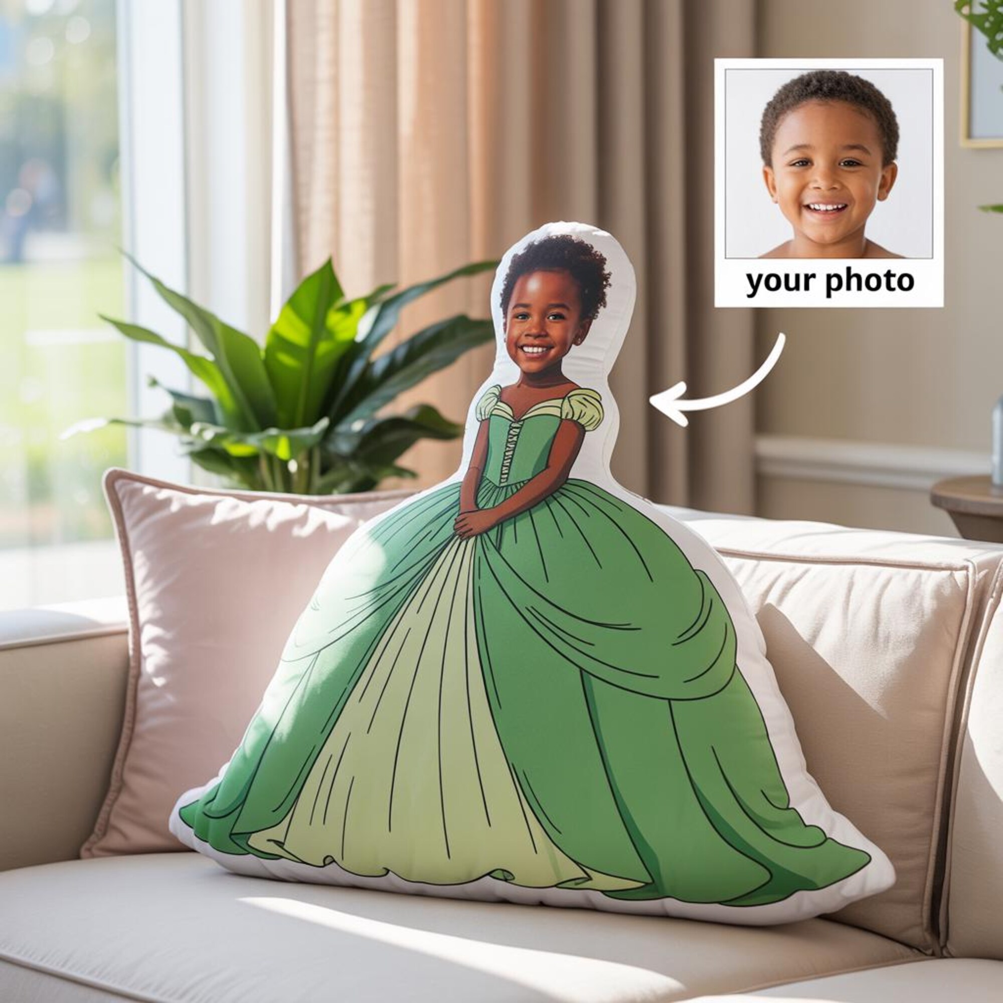 Personalized Princess Photo Custom Pattern 3D Printed Pillow For Newborn Kids Children Gift
