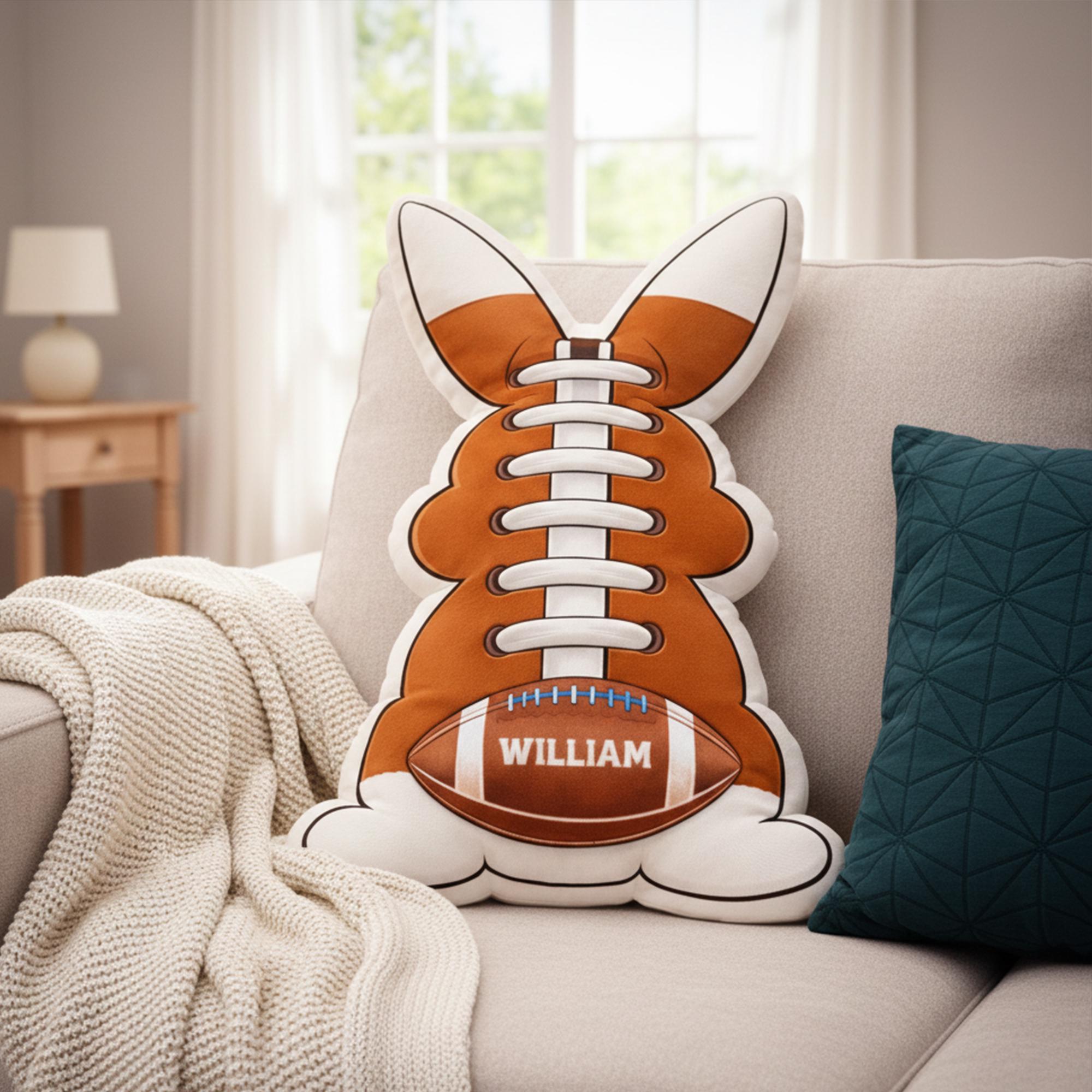 Personalized Bunny Football with Name For Kids 