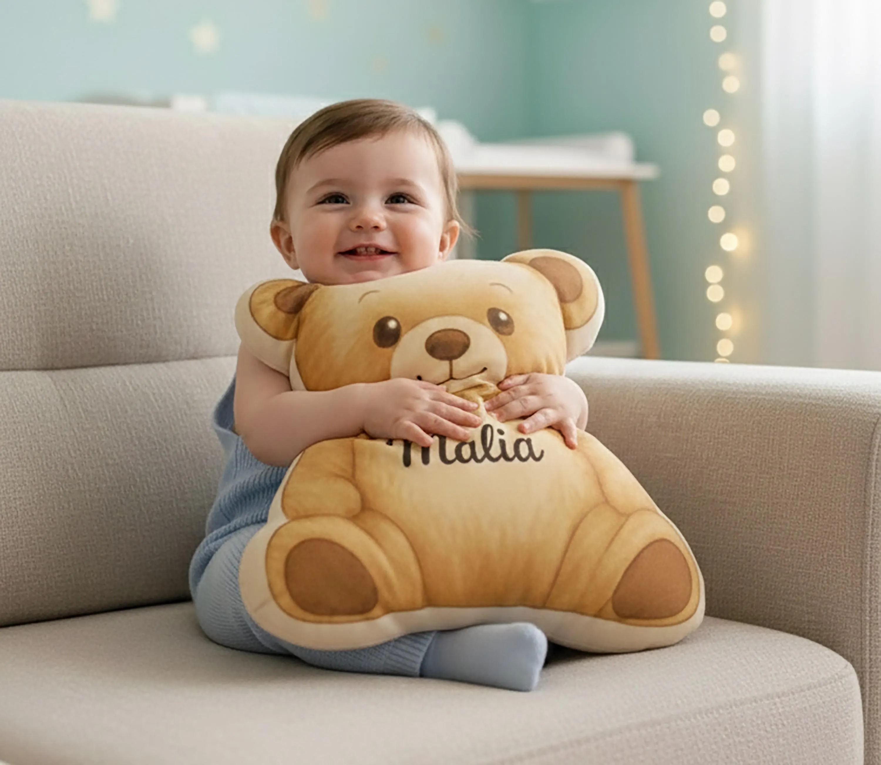 Personalized Teddy Bear Pillow