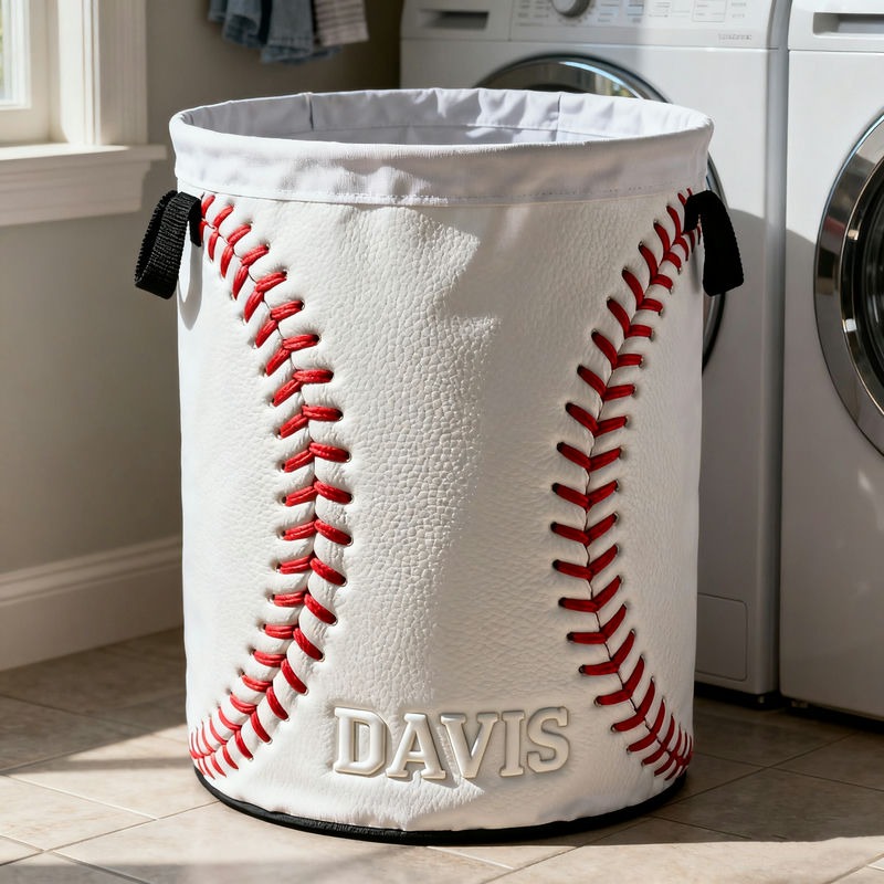Personalized Baseball Storage Basket with Custom Name for Baseball Lovers