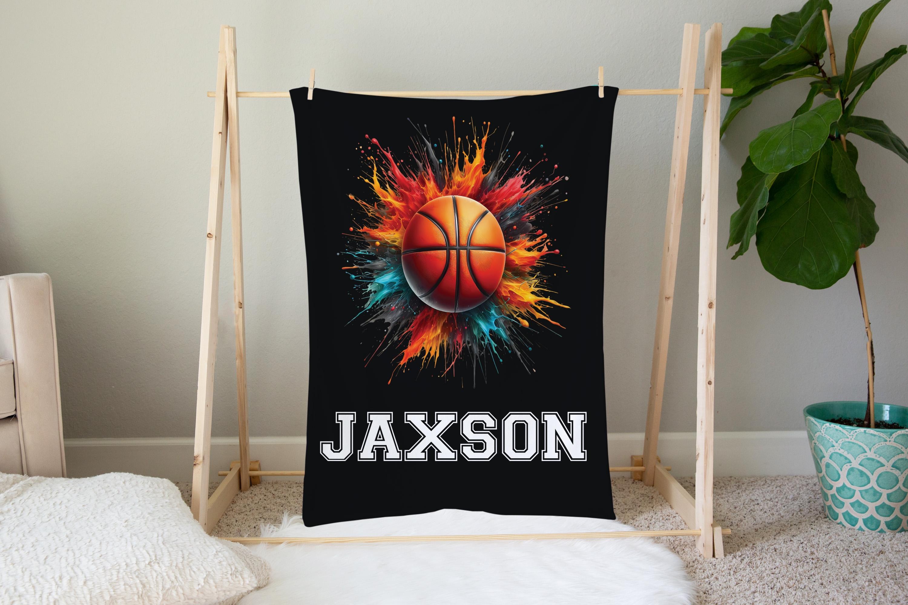 Personalized Basketball Name Blanket Gift For Basketball Lovers