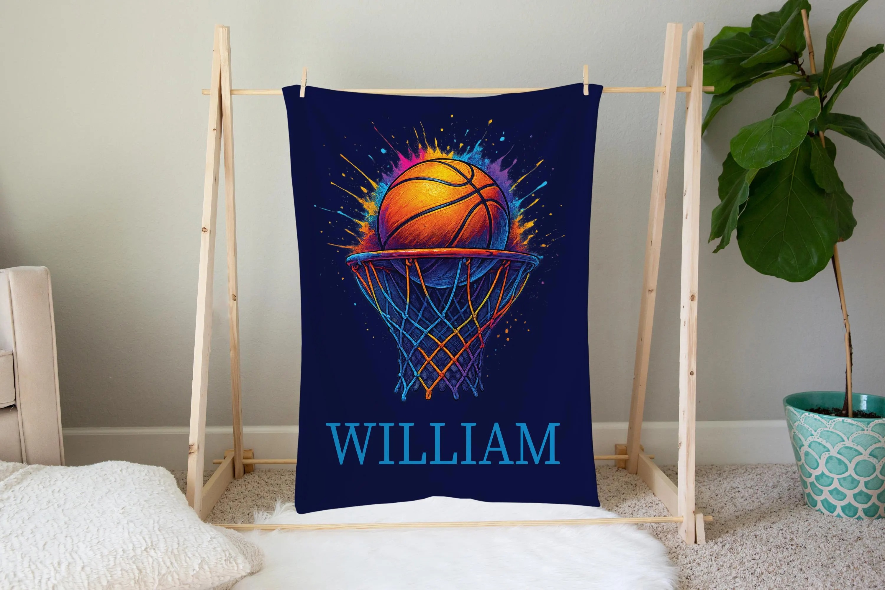 Personalized Basketball Blanket – Gift for Players, Fans And Coaches