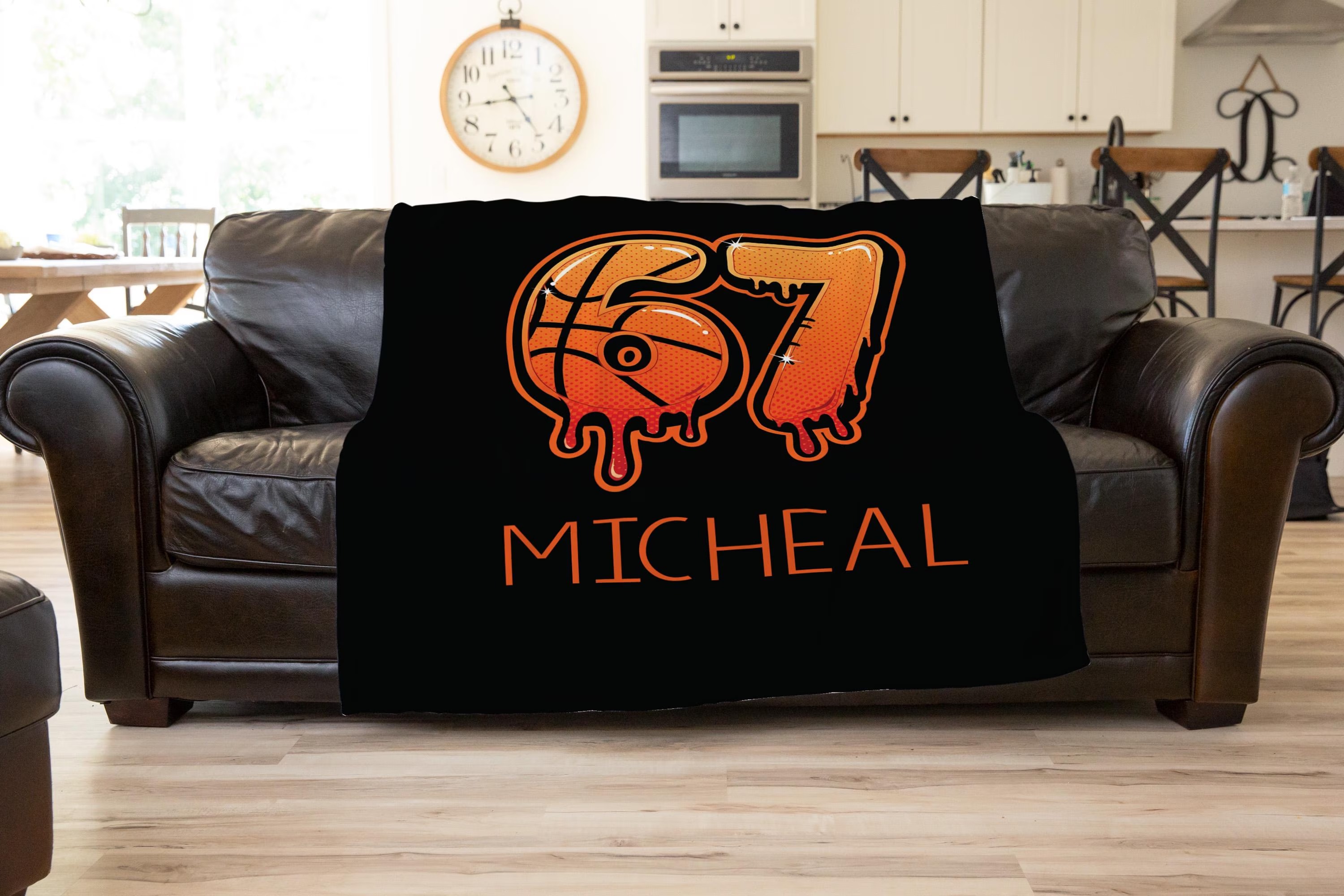 Personalized Name Basketball Blanket, Basketball Blanket, Basketball Gifts,Gift For Basketball Player,Basketball Team Gift