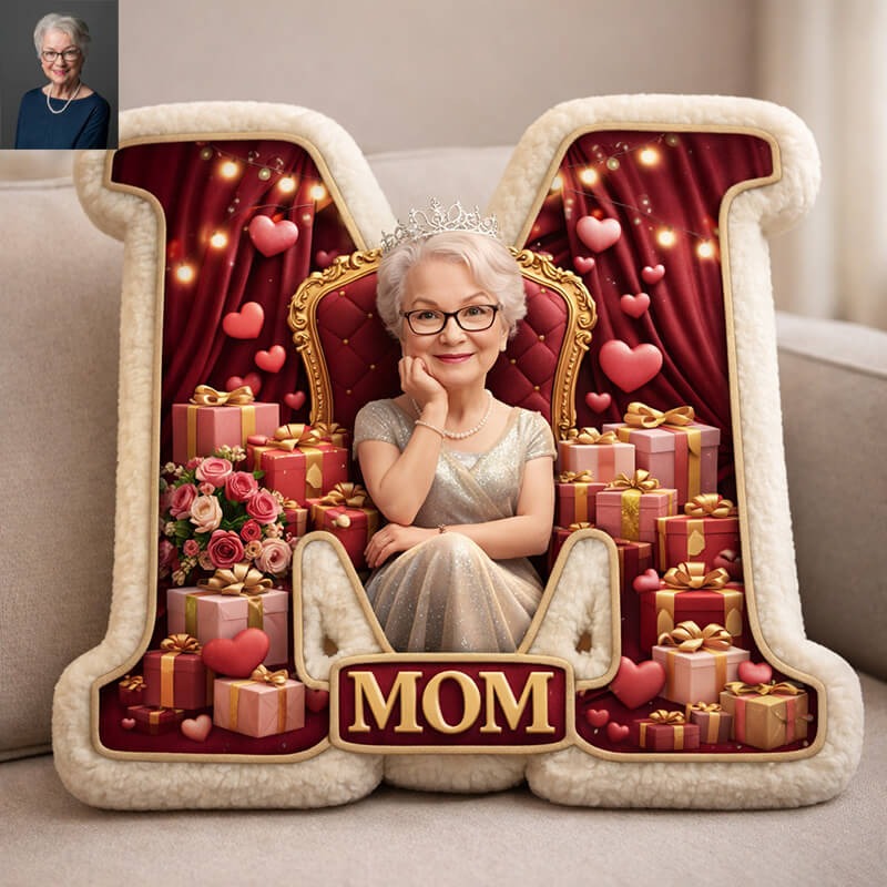 Personalized Mother's Photo & Initial Pillow Perfect Mother's Day Gift
