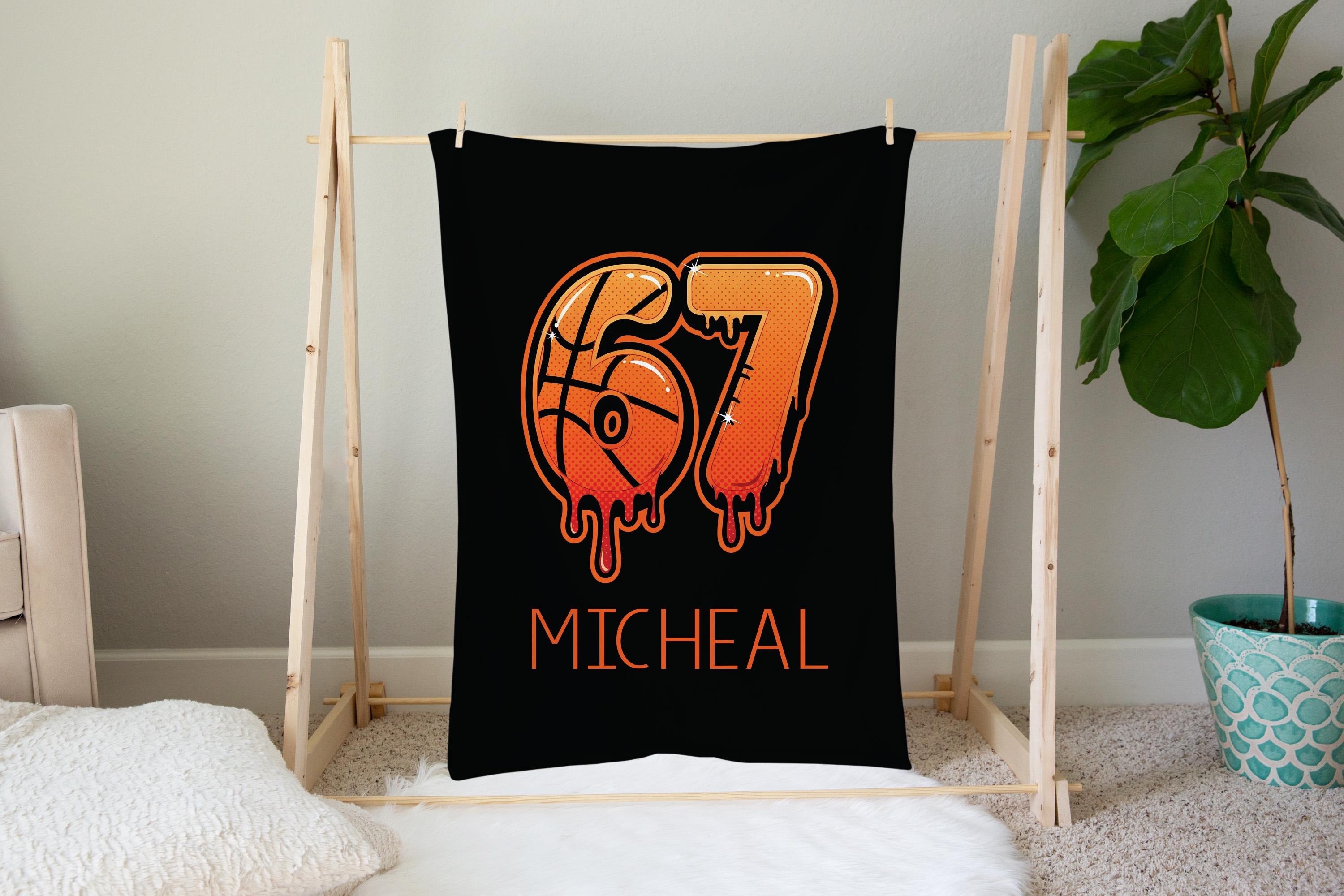 Personalized Name Basketball Blanket, Basketball Blanket, Basketball Gifts,Gift For Basketball Player,Basketball Team Gift