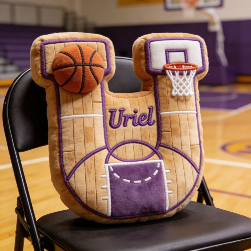Personalized Basketball Initial Pillow With Name