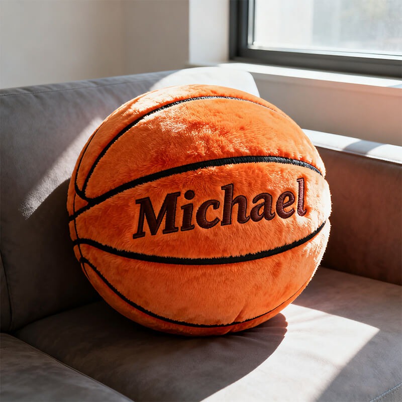 Personalized Basketball Pillow with Custom Name and Number for Kids