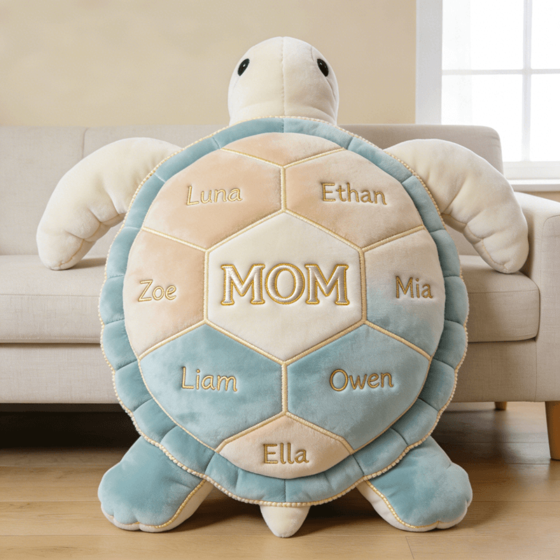 Personalized Turtle Pillow for Mother's Day Gift