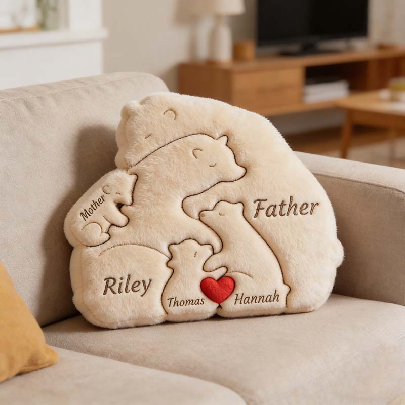 Personalized Family Puzzle Themed Pillow for Mother's Day Gift