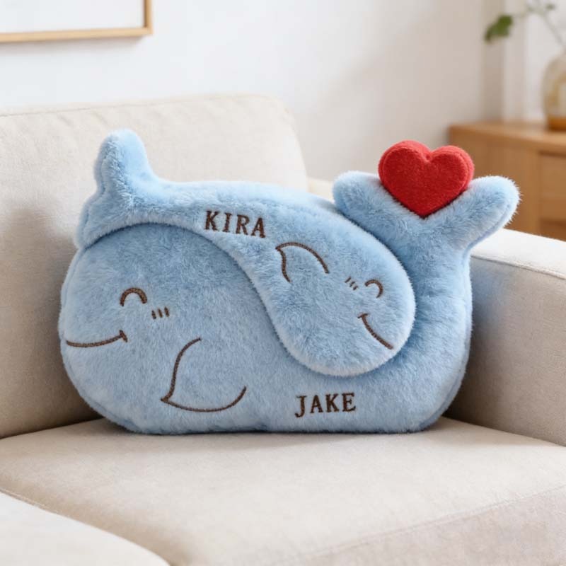 Personalized Whale Family Puzzle Pillow For Mother's Day