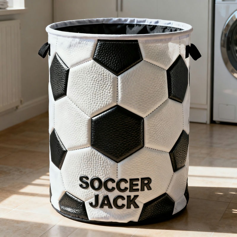 Personalized Soccer Storage Basket with Custom Name for Young Soccer Fans