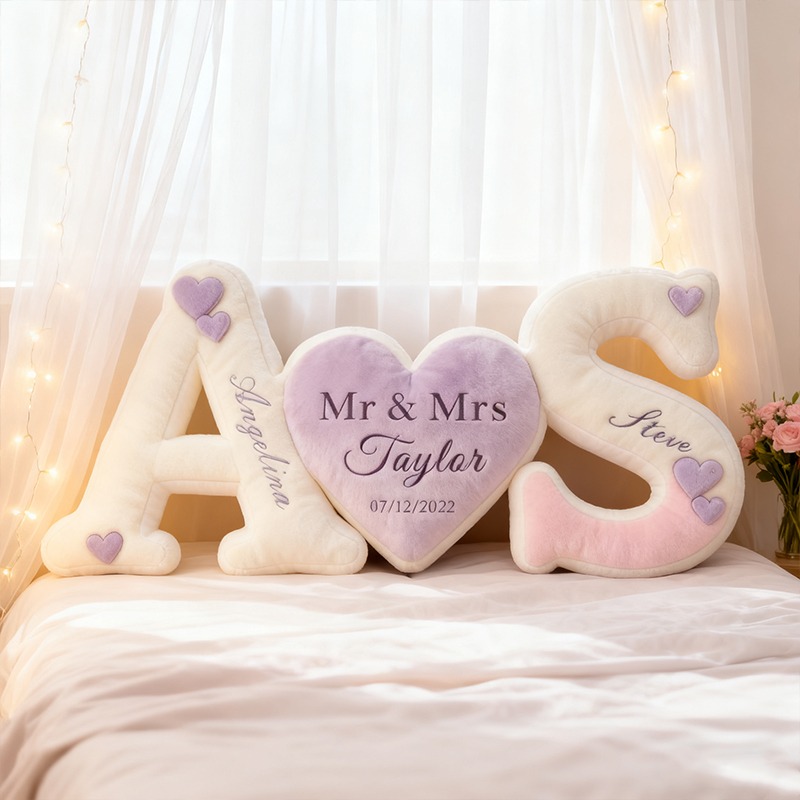 Personalized Couple's Letter Pillows for Valentine's Day Gifts