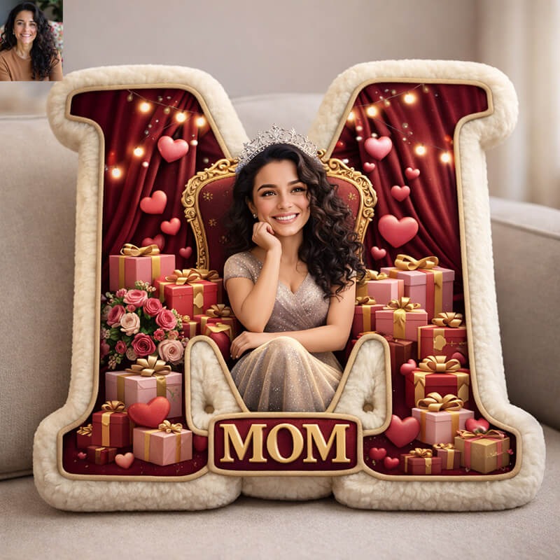 Personalized Mother's Photo & Initial Pillow Perfect Mother's Day Gift