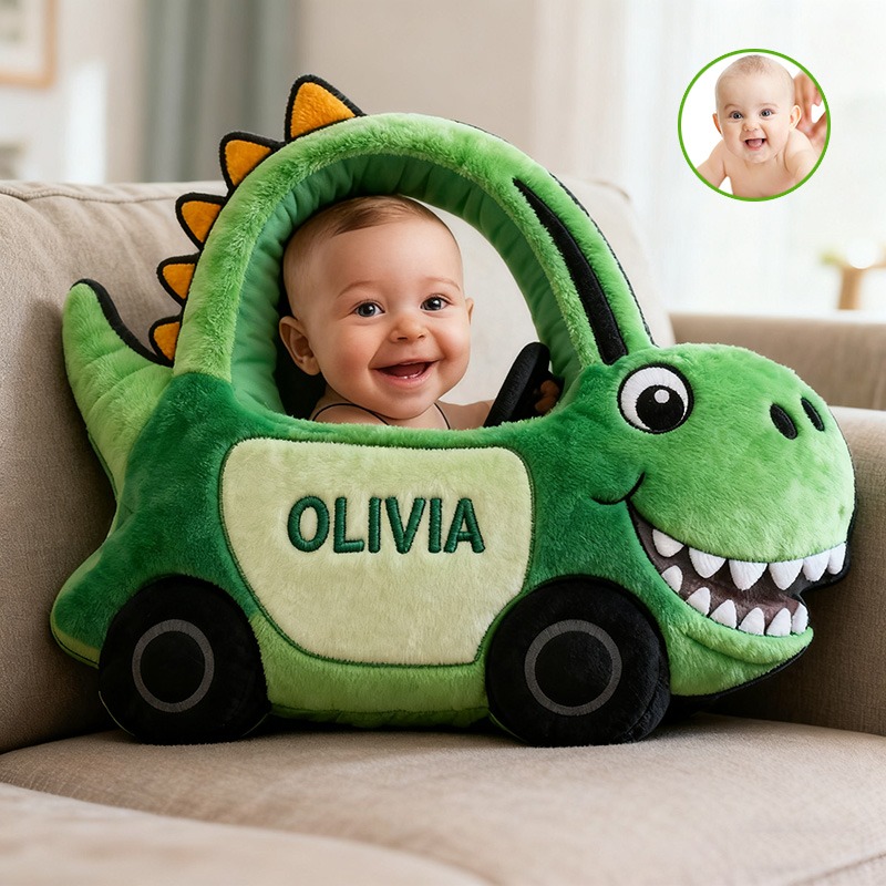 Personalized Baby Car Pattern 3D Printed Pillow For Newborn Gift